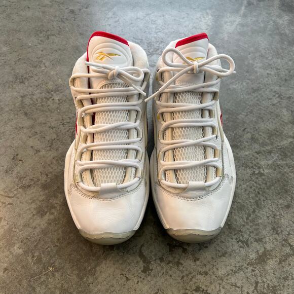 Reebok Question Mid Iverson Classic White Red Gold GX0230 Size 7.5 Men\'s Leather main image 4